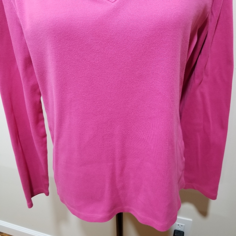 TOMMY HILFIGER V-Neck Sweater Color Pink, SIZE XL/TG. - Picture 3 of 14